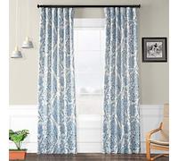 HPD Half Price Drapes BOCH-KC16072-96 Blackout Room Darkening Curtain (1 Panel), 50 X 96, Tea Time China Blue
