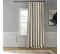 HPD Half Price Drapes BOCH-LN-DW-P Extra Wide Linen Room Darkening Curtain (1 Panel) 100 x 84 cm, BOCH-LN1856-84-DW, Birch