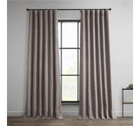 HPD Half Price Drapes BOCH-LN185-P Faux Linen Room Darkening Curtains for Bedroom (1 Panel), 50 x 120 cm, Mink