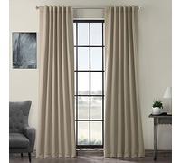 HPD Half Price Drapes Curtain for Room Darkening 50 X 84 (1 Panel), BOCH-151304-84, Classic Taupe, Polyester Blend, 50" W x 84" L (Pack of 1)