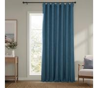 HPD Half Price Drapes Extra Wide Linen Room Darkening Curtain (1 Panel) 100 X 108, BOCH-LN21331-108-DW, Story Blue