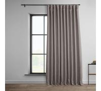 HPD Half Price Drapes Extra Wide Linen Room Darkening Curtain (1 Panel) 100 X 120, BOCH-LN18511-120-DW, Mink