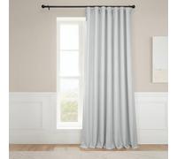 HPD Half Price Drapes Extra Wide Linen Room Darkening Curtain (1 Panel) 100 X 84, BOCH-LN1855-84-DW, Oyster