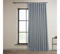 HPD Half Price Drapes Extra Wide Linen Room Darkening Curtain (1 Panel) 100 X 84, BOCH-LN1859-84-DW, Heather Grey