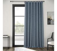 HPD Half Price Drapes Extra Wide Linen Room Darkening Curtain (1 Panel) 100 X 96, BOCH-LN21330-96-DW, Reverie Blue