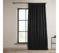 HPD Half Price Drapes Extra Wide Linen Room Darkening Curtain (1 Panel) 100 X 96, BOCH-LN21333-96-DW, Essential Black