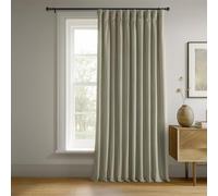 HPD Half Price Drapes Extra Wide Signature Velvet 84 Inch Long 1 Panel, 4-Pass Hotel Lined Window Thermal Blackout Curtains for Bedroom 100W x 84L, Cool Beige, 100" W x 84" L (Pack of 1)
