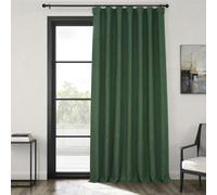 HPD Half Price Drapes Faux Linen Extra Wide Curtains for Bedroom 100 X 84 (1 Panel), BOCH-LN21327-84-DW, Key Green