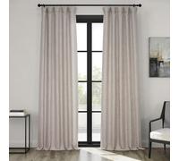 HPD Half Price Drapes Faux Linen Room Darkening Curtains - 120 Inches Long Luxury Linen Curtains for Bedroom & Living Room (1 Panel), 50W X 120L, Clay