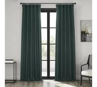 HPD Half Price Drapes Faux Linen Room Darkening Curtains for Bedroom 50 X 96, BOCH-LN21328-96 (1 Panel), Focal Green