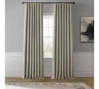 HPD Half Price Drapes Faux Linen Textured Room Darkening Curtains for Bedroom 108 Inches Long (1 Panel), 50W X 108L Curtains for Living Room Home Decor, Oatmeal