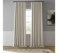HPD Half Price Drapes Faux Linen Textured Room Darkening Curtains for Bedroom 108 Inches Long (1 Panel), 50W X 108L Curtains for Living Room Home Decor, Birch
