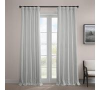 HPD Half Price Drapes Faux Linen Textured Room Darkening Curtains for Bedroom 120 Inches Long (1 Panel), 50W X 120L Curtains for Living Room Home Decor, Oyster