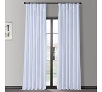 HPD Half Price Drapes Faux Silk Blackout Curtains 108 Inches Long for Bedroom & Living Room Vintage Textured Blackout Curtain (1 Panel), 50W x 108L, Ice