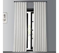 HPD Half Price Drapes Faux Silk Blackout Curtains 120 Inches Long for Bedroom & Living Room Vintage Textured Blackout Curtain (1 Panel), 50W x 120L, Off White