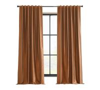 HPD Half Price Drapes Faux Silk Blackout Curtains for Room Decor Vintage Textured (1 Panel), PDCH-KBS36BO-96, Copper Kettle, 50 in x 96 in, 50W x 96L