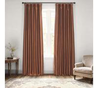 HPD Half Price Drapes Faux Silk Blackout Curtains for Room Decor Vintage Textured (1 Panel), PDCH-KBS36BO-108, Copper Kettle 50 in x 108 in
