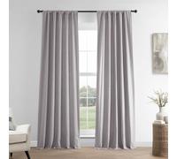 HPD Half Price Drapes French Linen Curtains 108 Inches Long Room Darkening Curtains for Bedroom & Living Room 50 X 108, (1 Panel), Earl Grey