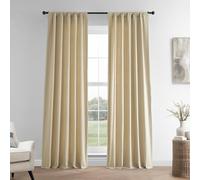 HPD Half Price Drapes French Linen Curtains for Room Decorations Light Filtering 50 X 108 (1 Panel), LN-XS1707-108, Walnut Beige