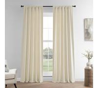 HPD Half Price Drapes French Linen Curtains for Room Decorations Light Filtering 50 X 120 (1 Panel), LN-XS1706-120, Ancient Ivory, 50" W x 120" L (Pack of 1)
