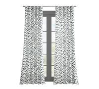 HPD Half Price Drapes Geometric Abstract Printed Curtains 96 Inches Long Luxury Cotton Curtains (1 Panel) Room Darkening Window Curtains for Bedroom & Living Room, 50W x 96L, Ellis Blue Abstract