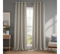 HPD Half Price Drapes Grommet Linen 96 Inches Long Darkening Curtains for Bedroom & Living Room (1 Panel), 50W x 96L, Oatmeal, Polyester Blend, 50" W x 96" L (Pack of 1)