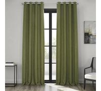 HPD Half Price Drapes Grommet Linen Curtains 108 Inches Long Room Darkening Curtains for Bedroom & Living Room (1 Panel), 50W x 108L, Tuscany Green