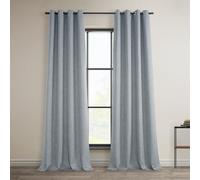 HPD Half Price Drapes Grommet Linen Curtains 84 Inches Long Room Darkening Curtains for Bedroom & Living Room (1 Panel), 50W x 84L, Heather Grey