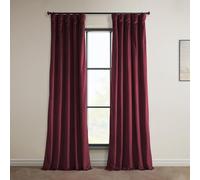HPD Half Price Drapes Heritage Plush Velvet 96 Inches Long Darkening Curtains for Bedroom & Living Room 50W x 96L, (1 Panel), Dark Merlot, Polyester Blend, 50" W x 96" L (Pack of 1)
