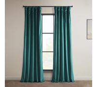 HPD Half Price Drapes Heritage Plush Velvet 96 Inches Long Darkening Curtains for Bedroom & Living Room 50W x 96L, (1 Panel), Deep Sea Teal, 50" W x 96" L (Pack of 1)
