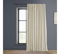 HPD Half Price Drapes Heritage Plush Velvet Curtains 108 Inches Long Room Darkening Curtains for Bedroom & Living Room 100W x 108L, (1 Panel), Au Lait Creme