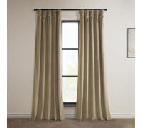 HPD Half Price Drapes Heritage Plush Velvet Curtains 108 Inches Long Room Darkening Curtains for Bedroom & Living Room 50W x 108L, (1 Panel), Museum Taupe