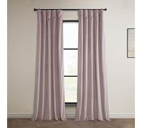 HPD Half Price Drapes Heritage Plush Velvet Curtains 108 Inches Long Room Darkening Curtains for Bedroom & Living Room 50W x 108L, (1 Panel), Mauve