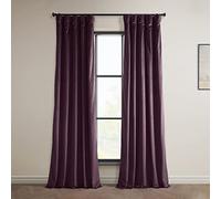 HPD Half Price Drapes Heritage Plush Velvet Curtains 84 Inches Long Room Darkening Curtains for Bedroom & Living Room 50W x 84L, (1 Panel), Winter Plum