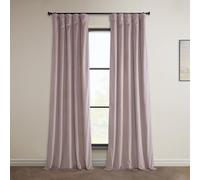 HPD Half Price Drapes Heritage Plush Velvet Curtains 84 Inches Long Room Darkening Curtains for Bedroom & Living Room 50W x 84L, (1 Panel), Mauve