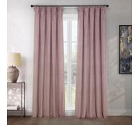 HPD Half Price Drapes Heritage Plush Velvet Curtains 96 Inches Long Room Darkening Curtains for Bedroom & Living Room 50W x 96L, (1 Panel), Mauve