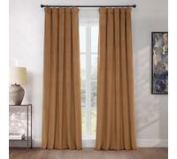 HPD Half Price Drapes Heritage Plush Velvet Curtains 96 Inches Long Room Darkening Curtains for Bedroom & Living Room 50W x 96L, (1 Panel), Spiced Rum