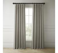 HPD Half Price Drapes Italian Faux Linen Curtains 108 Inches Long Room Darkening Curtains for Bedroom and Living Room 50 X 108, (1 Panel), Taupe Grey