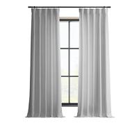 HPD Half Price Drapes Italian Faux Linen Curtains 84 Inches Long Room Darkening Curtains for Bedroom and Living Room 50 X 84, (1 Panel), Dove White