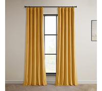HPD Half Price Drapes Plush Velvet Curtains For Bedroom 50 X 84 (1 Panel), VPYC-179760-84, Aztec Gold