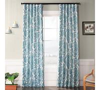 HPD Half Price Drapes Printed Room Darkening Curtain 50 X 108 (1 Panel), BOCH-KC16072E-108, Tea Time Teal