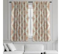 HPD Half Price Drapes Printed Room Darkening Curtains 50 X 63 (1 Panel), BOCH-KC27-63, Henna