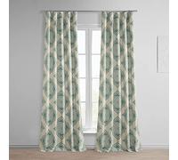 HPD Half Price Drapes Printed Room Darkening Curtains for Bedroom, Living Room 50 X 84, BOCH-KC27A-84 (1 Panel) Henna Teal