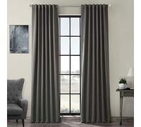 HPD Half Price Drapes Room Darkening Curtains 120 Inches Long for Bedroom & Living Room (1 Panel), 50 X 120, Anthracite Grey