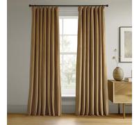 HPD Half Price Drapes Signature Velvet Blackout Curtains For Bedroom 50 x 96 (1 Panel), VPCH-140805-96, Amber Gold