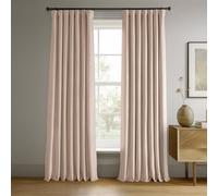 HPD Half Price Drapes Signature Velvet Thermal Blackout Curtains for Living Room 84 Inch Long (1 Panel) Rod Pocket Insulated Blackout Curtains for Bedroom Window Curtains, 50W x 84L, Rosey Dawn