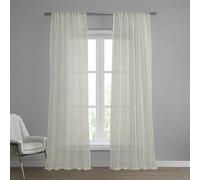 HPD Half Price Drapes Striped Faux Linen Sheer Curtains for Living Room or Bedroom 50 X 108 (1 Panel), Rod Pocket Window Curtains for Bedroom, Montpellier