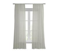 HPD Half Price Drapes Striped Faux Linen Sheer Living Room 50 X 96 (1 Panel), Rod Pocket Window Curtains for Bedroom, Montpellier, Polyester Blend