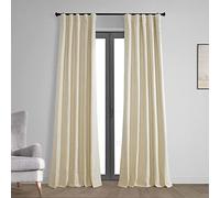 HPD Half Price Drapes Vintage Blackout Curtains for Bedroom & Living Room, Polyester Blend, Natural Light Beige, 50" W x 108" L (Pack of 1)