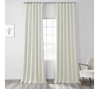 HPD Half Price Drapes Vintage Blackout Curtains for Bedroom & Living Room, Polyester Blend, Starlight Off White, 50W x 120L